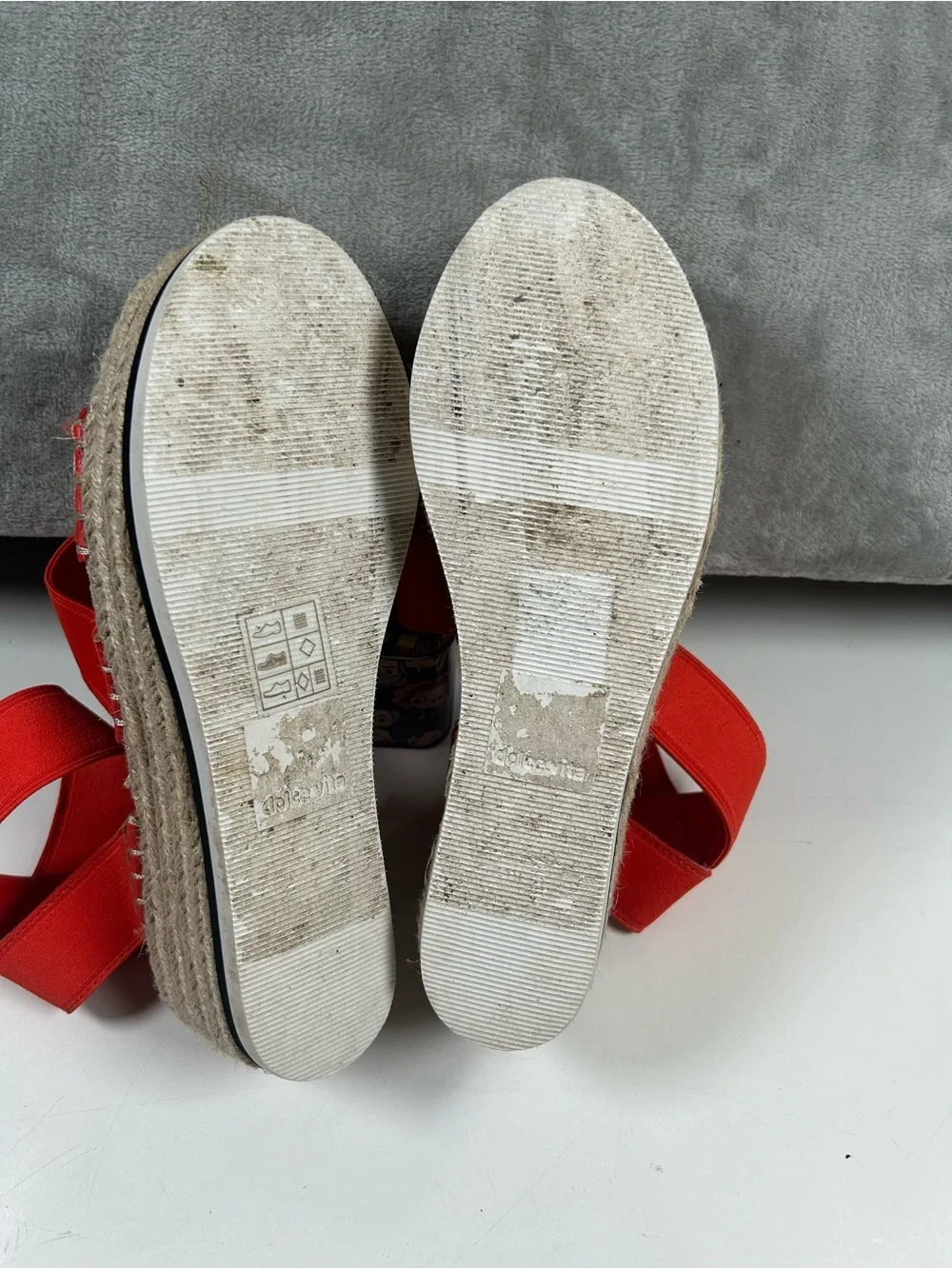 Dolce Vita Orange Espadrille Platform Sandals